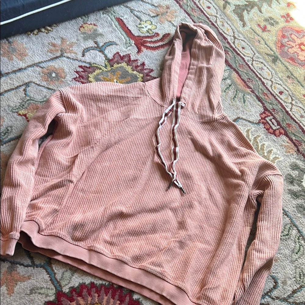Aerie Orange Oversized Long Sleeve Hoodie